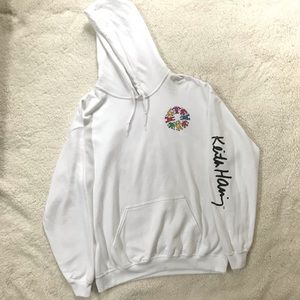 Keith Haring Circle of Men Dancing hoodie. Size L.